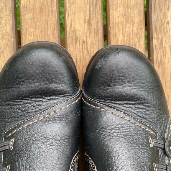 Clarks Women's Black Leather Upper Loafer Size  7 - Picture 4 of 7